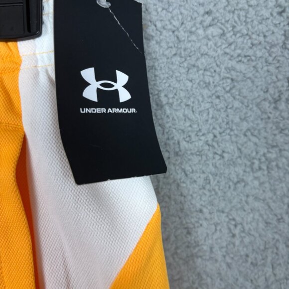 Under Armour Womens Standard Baseline 6" Basketball Short Orange/White Small NWT - Picture 5 of 12